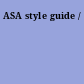 ASA style guide /