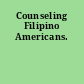 Counseling Filipino Americans.