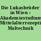 Die Lukasbrüder in Wien : Akademiestudium, Mittelalterrezeption, Maltechnik /
