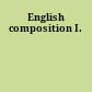 English composition I.