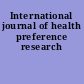 International journal of health preference research