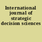 International journal of strategic decision sciences