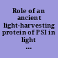Role of an ancient light-harvesting protein of PSI in light absorption and photoprotection