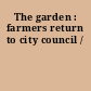 The garden : farmers return to city council /