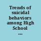 Trends of suicidal behaviors among High School students in the United States, 1991-2017 /