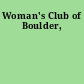 Woman's Club of Boulder,