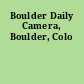 Boulder Daily Camera, Boulder, Colo