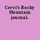 Cervi's Rocky Mountain journal.