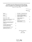 Canadian journal of experimental psychology = Revue canadienne de psychologie expérimentale.