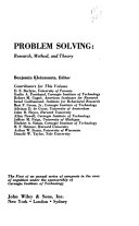 Problem solving: research, method and theory /