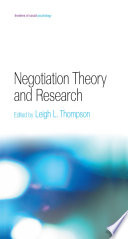Negotiation theory and research