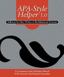 APA-style helper software for new writers in the behavioral sciences.