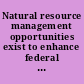 Natural resource management opportunities  exist to enhance federal participation in collaborative  efforts to reduce conflicts and improve natural resource  conditions : report to the Chairman, Subcommittee on Public  Lands and Forests, Committee on Energy and Natural Resources,  U.S. Senate.