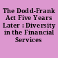 The Dodd-Frank Act Five Years Later : Diversity in the Financial Services Agencies.