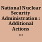 National Nuclear Security Administration : Additional Actions Needed To Collect Common Financial Data.
