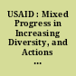 USAID : Mixed Progress in Increasing Diversity, and Actions Needed to Consistently Meet EEO Requirements.