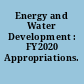 Energy and Water Development : FY2020 Appropriations.