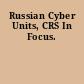 Russian Cyber Units, CRS In Focus.