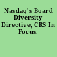Nasdaq's Board Diversity Directive, CRS In Focus.