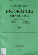 Dictionnaire de biographie française /
