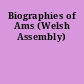 Biographies of Ams (Welsh Assembly)
