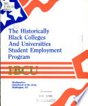 The Historically black colleges and universities student employment program : HBCU.