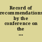 Record of recommendations by the conference on the Draft peace treaty with Bulgaria
