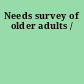 Needs survey of older adults /