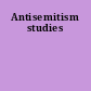 Antisemitism studies