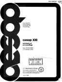 AESOP XXI : summary of proceedings, May 20-22, 1980, Cincinnati,Ohio.