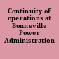 Continuity of operations at Bonneville Power Administration