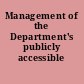 Management of the Department's publicly accessible websites