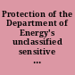 Protection of the Department of Energy's unclassified sensitive electronic information