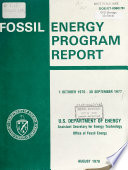 Fossil energy program report /