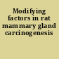 Modifying factors in rat mammary gland carcinogenesis