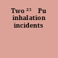 Two ²³⁸Pu inhalation incidents