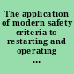 The application of modern safety criteria to restarting and operating the USDOE K-Reactor