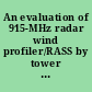An evaluation of 915-MHz radar wind profiler/RASS by tower and sodar measurements