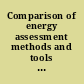 Comparison of energy assessment methods and tools at Bolling Air Force Base