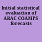 Initial statistical evaluation of ARAC COAMPS forecasts