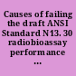 Causes of failing the draft ANSI Standard N13. 30 radiobioassay performance criterion for minimum detectable amount