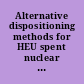 Alternative dispositioning methods for HEU spent nuclear fuel at the Savannah River Site