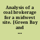 Analysis of a coal brokerage for a midwest site. [Green Bay and Kewaunee, Wisconsin]