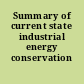 Summary of current state industrial energy conservation programs