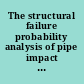 The structural failure probability analysis of pipe impact onto a concrete wall.