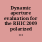Dynamic aperture evaluation for the RHIC 2009 polarized proton runs