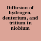 Diffusion of hydrogen, deuterium, and tritium in niobium