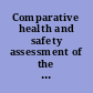 Comparative health and safety assessment of the satellite power system and other electrical generation alternatives