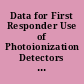 Data for First Responder Use of Photoionization Detectors for Vapor Chemical Constituents