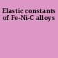 Elastic constants of Fe-Ni-C alloys